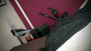 curved cock deep in tight black toy massive cumshot