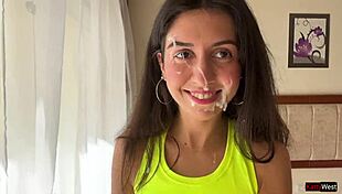 Fit Girl Has Sex After Training and Wants Cum on Her Face for Cumwalk