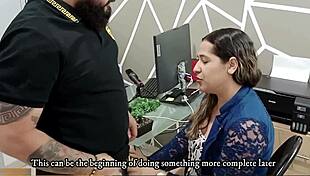 Woman Sucks Boss's Cock to Keep Job, Gets Cum in Mouth!