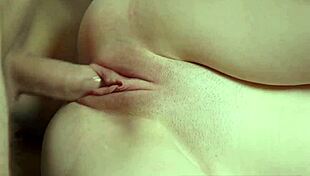 Hot Pearl with her tight shaved snatch gets fingered and pounded doggystyle by a skinny pornstar. Her perfect body drives wild action.