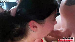 Chubby slut Chris Tang works a huge cock to cum hard using her big tits.