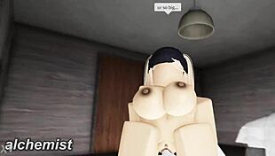 Fucking a random whore in roblox with big cock