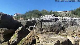 African Prostitute Shows Off Stunning Ass on Nudist Beach