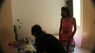 Brunette brithany dominated by horny thief at home