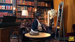 Kinky czech milf mistress rides student in femdom leather fetish