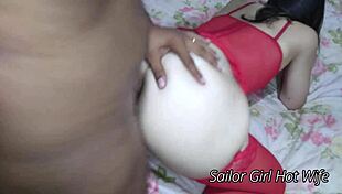 i had a delicious fuck with my husband on the long weekend, interracial handjob in lingerie, oh god it was amazingg.