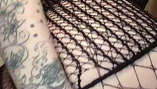 Tattooed Woman Fingers Pussy With Dildo And Vibrator, Squirting Orgasm