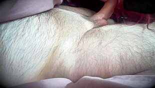 redhead in red lingerie sucked him with teasing blowjob emotions