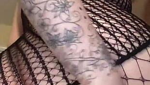 Tattooed Woman Fingers Pussy With Dildo And Vibrator, Squirting Orgasm