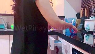 Wetpinay in school uniform, washing after porn? Check her armpits!