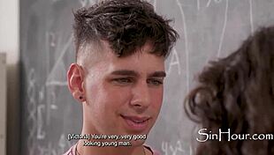 i couldn't resist the student's advances, gave him my big ass in the classroom