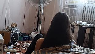 Emotional Release as I Jerk Off My Big Clit Behind My Stepsister's Back in POV Lesbian Fantasy