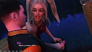 The 18 yo blonde stripper gives me a sloppy blowjob