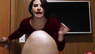 Wife's friend gave me a hidden blowjob in the living room.