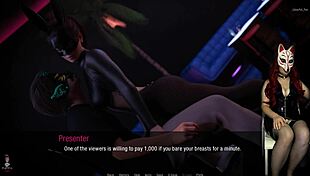 Kate 27 Teases in Public Cosplay with Big Tits, Stockings, and Leather Striptease