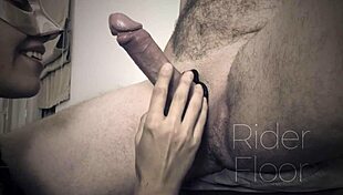 Blowjob milking session with rough old slave