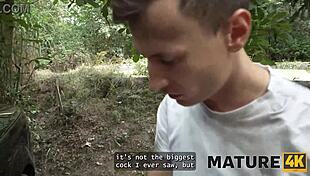 did you see that brunette seduce a guy in the woods and fuck him?