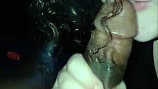 Young lady sucks monster cock for sloppy facial