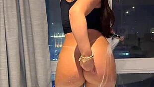 Tanned Brazilian Twerks In Bathtub Then Cums On Bed Calling For Hard Fuck