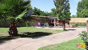 sensual bikini lesbian licking game