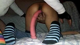 Wow! Pegging My Crossdresser Boyfriend with Toys!