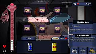 fucking yoni's ass while watching yuri futanari threesome