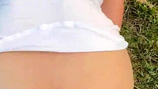 Almost caught fucking monster cock in park rough