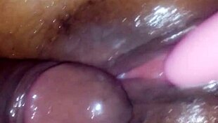 Wife using vibrator for anal play