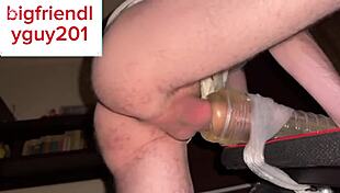 Cock craving fulfilled with intense fleshlight fuck