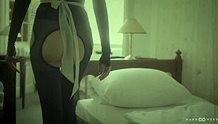 Skinny girl in pantyhose bent over for monster cock fucking!