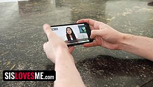 Hot Asian Stepsister Lets Stepbro Slide Cock Between Huge Natural Tits