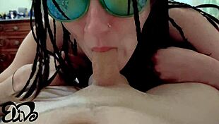 Oh god, that braided teen babe craves cum and kneels to suck his cock hard in the dorm, can he resist her moaning pussy?