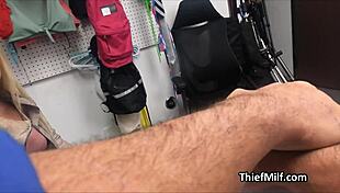 Fit Big Tit Blonde MILF BUSTED in Wild Striptease