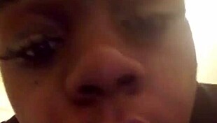 retro bbw black babe teases with striptease, rips clothes, and masturbates in blue film style