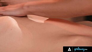 Gorgeous masseuse Kylie Rocket passionately massages hot blonde Braylin Bailey