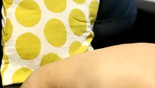 Allegra Sphynx Rubs Her Racing Striped Pussy To Orgasm With Toys