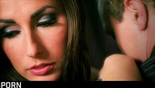 Romantic encounter with a busty milf in sexy lingerie bending over