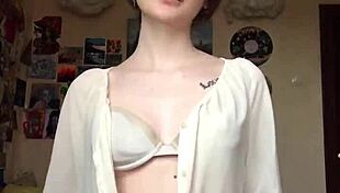 she stripped off her underwear and flashed her smooth pussy on cam