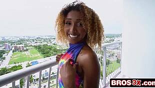 Tiny newbie gets her tight frame stretched by a massive white monster in her first wild shoot. First-time action leaves her stunned!