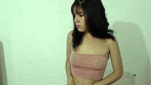 Beautiful Companion In Pajamas And Tight Shorts Relaxing In Bed Trailer