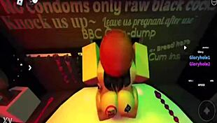 Roblox adventure with a bunny character