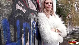 German Scout nabs skinny Becky California for first-time porn casting in Berlin!