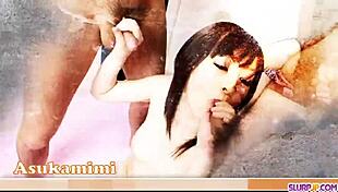 asuka mimi gives complete blowjob and swallows cum in pov threesome 😏