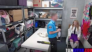 geeky teen feels intense emotions during shoplifting punishment fuck