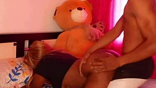 Surprising tattooed mexican stepsister in her room for passionate talk