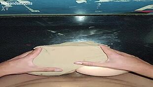 trailer of anal with candy in beige panty feels so raw