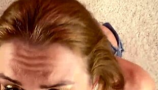 cute blonde bent over for deep pounding and huge facial pov