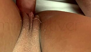 he went deep in my tight latina pussy without a condom for raw action.