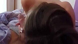 Man, my shy 18-year-old roommate rides my dick till she gets every drop!