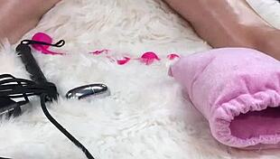 I gave her an amazing body oil massage then I fucked her pussy and asshole with a glass dildo so hard and she loved it, sent her home to her husband used up and swollen